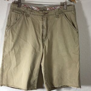 BKE Vintage Voyager Men’s Khaki Shorts Distressed size 32